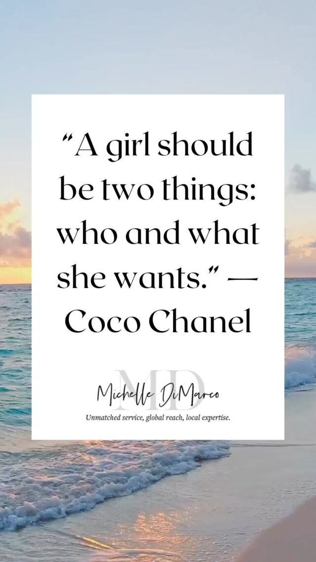 “A girl should be two things: who and what she wants.” — Coco Chanel

📱 (561) 715-9601⁠
💻️ michelledimarco.com⁠
📧 mdimarco@onesothebysrealty.com⁠
⁠
𝘜𝘯𝘮𝘢𝘵𝘤𝘩𝘦𝘥 𝘴𝘦𝘳𝘷𝘪𝘤𝘦, 𝘨𝘭𝘰𝘣𝘢𝘭 𝘳𝘦𝘢𝘤𝘩, 𝘭𝘰𝘤𝘢𝘭 𝘦𝘹𝘱𝘦𝘳𝘵𝘪𝘴𝘦⁠
