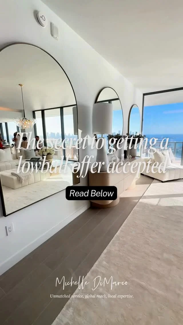 If you’re thinking about buying, let’s talk strategy. I’ll help you understand the local shifts, find the best opportunities, and make a smart move in today’s market.

Thinking about making a low offer? Read this first.
Lowballing can work—but only if we’re smart about it.
Here’s what we’ve learned:
1. The timing has to be right. If a home’s fresh on the market, sellers aren’t budging. We look for listings that have been sitting 60–90 days. If it’s been pulled and relisted? Even better. That usually signals they’re open to negotiation. 
2. Our terms need to be clean. We’re talking strong financing, short inspection window, flexible close. The smoother we make the rest of the deal, the more likely they are to take a lower price seriously. 
3. We keep the ask reasonable. A 10–15% discount might fly. But coming in way under just kills the offer. Low doesn’t mean unrealistic. We don’t throw numbers at the wall—we make offers that stick. 
And yes—having the right agent matters more than most people think. A thoughtful, professional approach goes a long way.
‍

📱 (561) 715-9601⁠
💻️ michelledimarco.com⁠
📧 mdimarco@onesothebysrealty.com⁠
⁠
𝘜𝘯𝘮𝘢𝘵𝘤𝘩𝘦𝘥 𝘴𝘦𝘳𝘷𝘪𝘤𝘦, 𝘨𝘭𝘰𝘣𝘢𝘭 𝘳𝘦𝘢𝘤𝘩, 𝘭𝘰𝘤𝘢𝘭 𝘦𝘹𝘱𝘦𝘳𝘵𝘪𝘴𝘦⁠